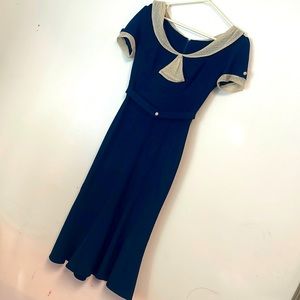 Stop Staring midi dress blue